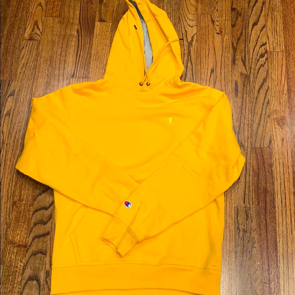 Yellow champion hoodie